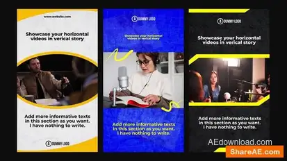 Horizontal to Vertical Video Openers template preview