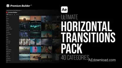 Horizontal Transitions Pack Elements template preview