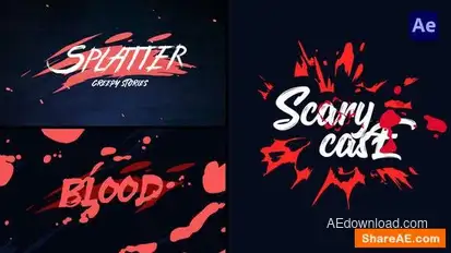 Horror Blood Splatter Opener [After Effects] Openers template preview