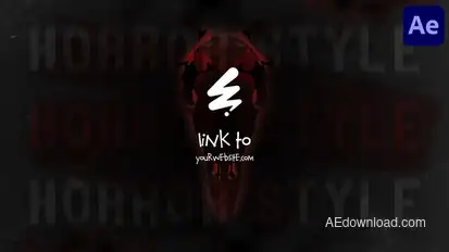 Horror Logo for After Effects Logo Stings template preview