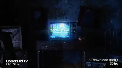 Horror Old TV Opener Openers template preview