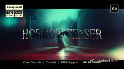 Horror Teaser Video Displays template preview