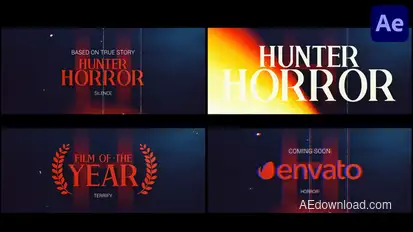 Horror Trailer Titles for After Effects Titles template preview