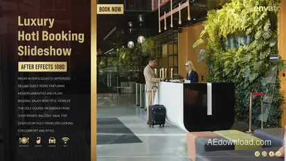 Hotel Booking Slideshow Video Displays template preview