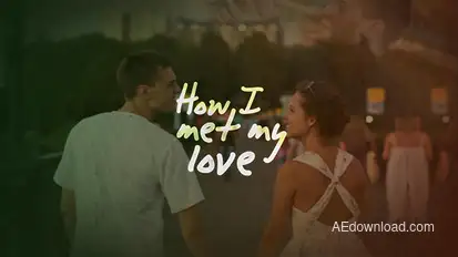 How I Met My Love - Slideshow Video Displays template preview