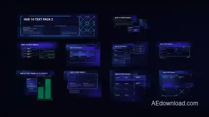 HUD 10 TEXT PACK 2 Titles template preview