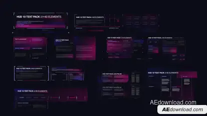 HUD 10 TEXT PACK Elements template preview