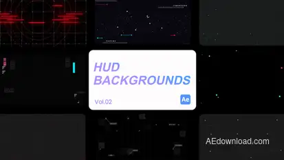 HUD Backgrounds 02 for After Effects Elements template preview