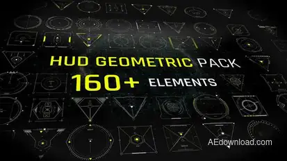 HUD Elements Geometric Pack Elements template preview