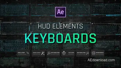 HUD Elements Keyboards Elements template preview