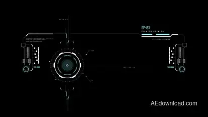 HUD Fighter Pointer Infographics template preview