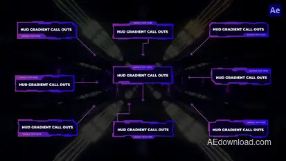 Hud Gradient Call Outs | After Effects Titles template preview