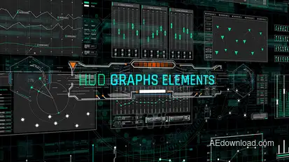 HUD Graphs Elements Elements template preview