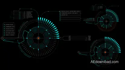 HUD Info Gadgets 01 Infographics template preview