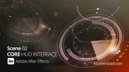 HUD Interface Core 02 Ae Infographics template preview