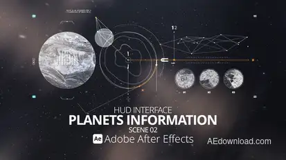 HUD Interface Planets Information 02 Ae Infographics template preview