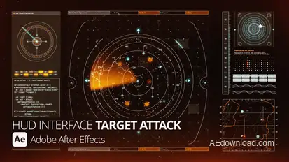 HUD Interface Radar Ae Infographics template preview