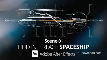HUD Interface Spaceship 01 Ae Elements template preview