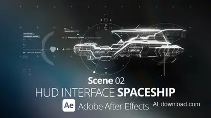 HUD Interface Spaceship 02 Ae Infographics template preview