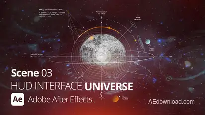 HUD Interface Universe 03 Ae Infographics template preview