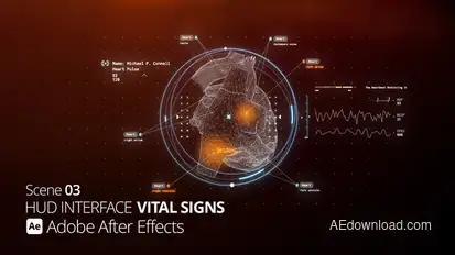 HUD Interface Vital Signs 03 Ae Infographics template preview