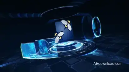 Futuristic HUD Logo Logo Stings template preview