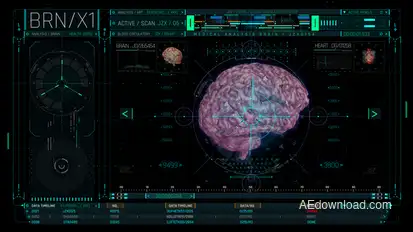 HUD Medical Brain Elements template preview