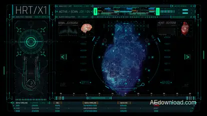 HUD Medical Heart Elements template preview
