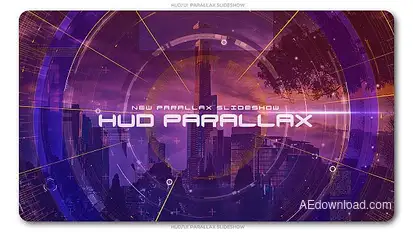 HUD Parallax Slideshow Video Displays template preview