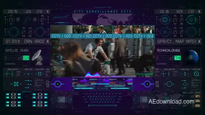 HUD PRO CCTV Elements template preview