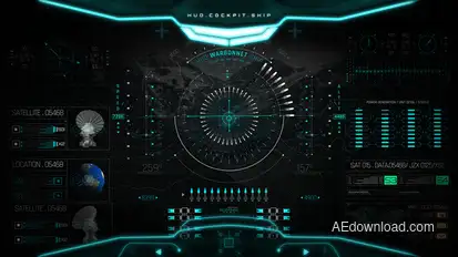 HUD PRO Military Cockpit 3 Elements template preview