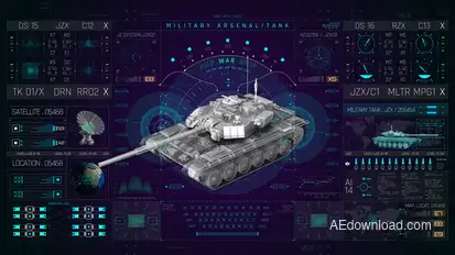 HUD PRO Military Tank Elements template preview