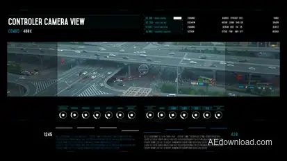 HUD Satelite Video Infographics template preview