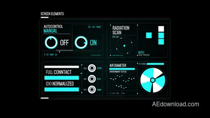 HUD Screen Autocontrol Infographics template preview