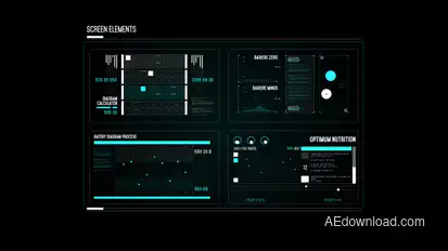 HUD Screen Battery Process Infographics template preview