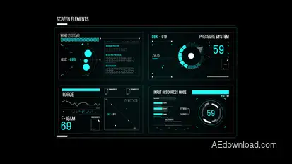 HUD Screen System Infographics template preview