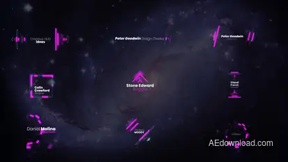 HUD Space X Lower Thirds Titles template preview