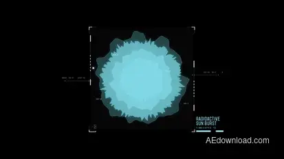 HUD Sun Burst Diameter Infographics template preview