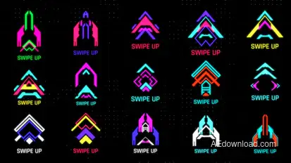 HUD Swipe Ups Elements template preview