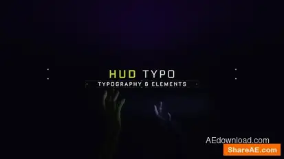 Videohive HUD Typo and Elements Infographics template preview