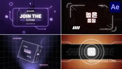 Hud Typography for After Effects Titles template preview