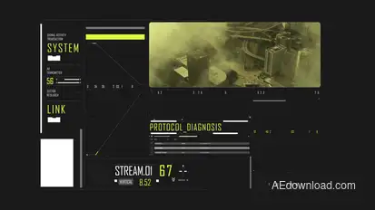 HUD Typography Recording Infographics template preview