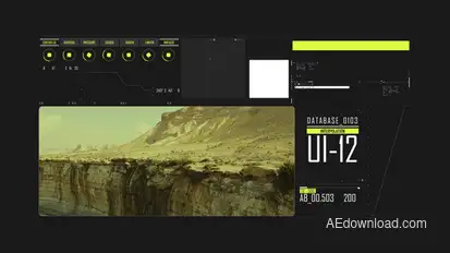 HUD Typography Tactical Infographics template preview