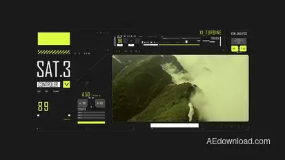 HUD Typography Track Control Infographics template preview