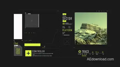HUD Typography Visual Sync Infographics template preview