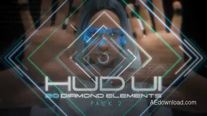 Hud UI Diamond Elements - Pack 2 Infographics template preview