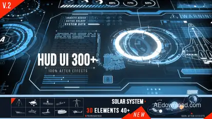 HUD UI Pack 300+ Elements template preview