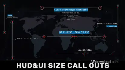 HUD UI Size Call Outs Titles template preview