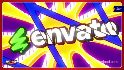 Hyper Comic Logo Reveal Logo Stings template preview