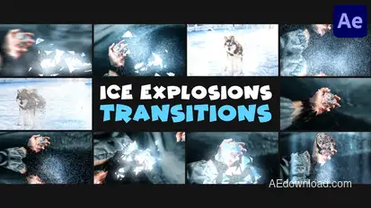 Ice Explosions Transitions | After Effects Elements template preview